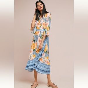 Anthropologie Farm Rio Camila Wrap Dress Small Petite SP NWT